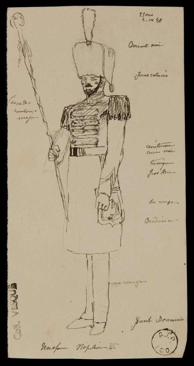 partie d'un ensemble de dessins [illisible] Napoléon III 1968.102.1766  Photo Mucem