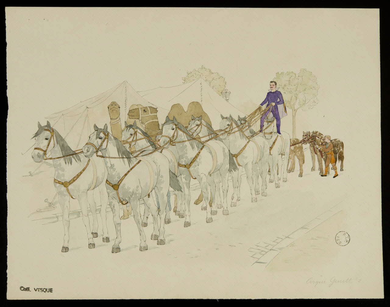partie d'un ensemble de dessins Chevaux et chameaux 1968.102.1785.2 Photo Mucem