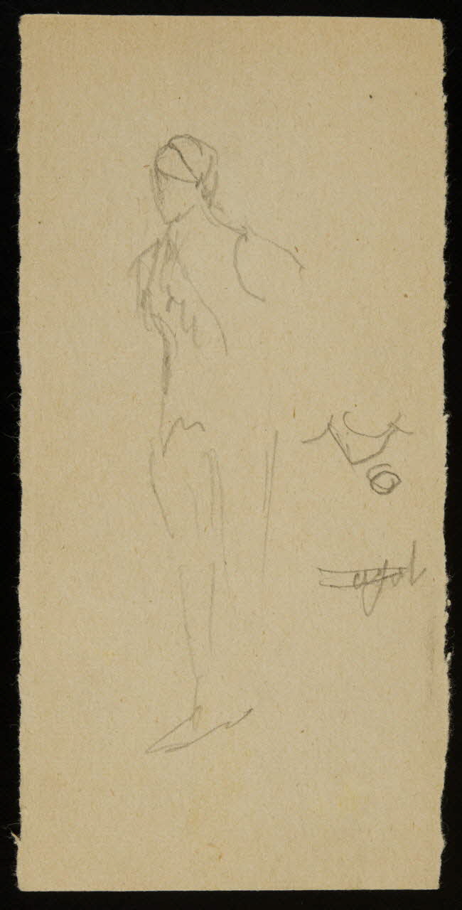 partie d'un ensemble de dessins Ebauche de silhouette 1968.102.1792.32 Photo Mucem