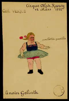 partie d'un ensemble de dessins le nain Goliath 1968.102.1805.1  Photo Mucem