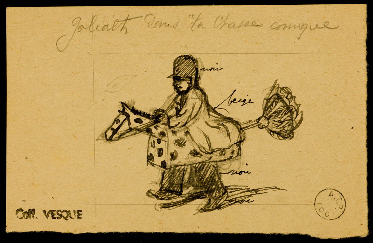partie d'un ensemble de dessins Goliath dans "la Chasse comique" 1968.102.1805.2 Photo Mucem