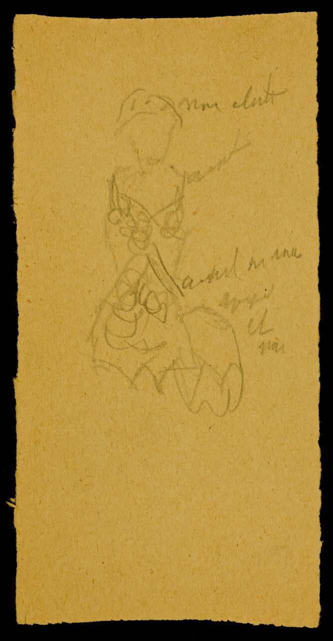 partie d'un ensemble de dessins Esquisse 1968.102.1809.4 Photo Mucem