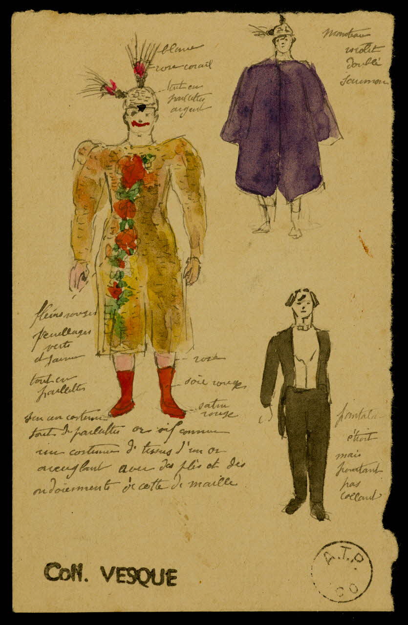 partie d'un ensemble de dessins Personnages de cirque 1968.102.1834 Photo Mucem