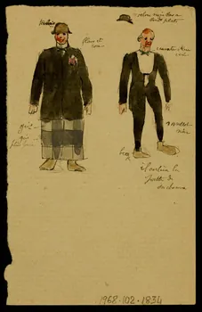 partie d'un ensemble de dessins Personnages de cirque 1968.102.1834 Photo Mucem
