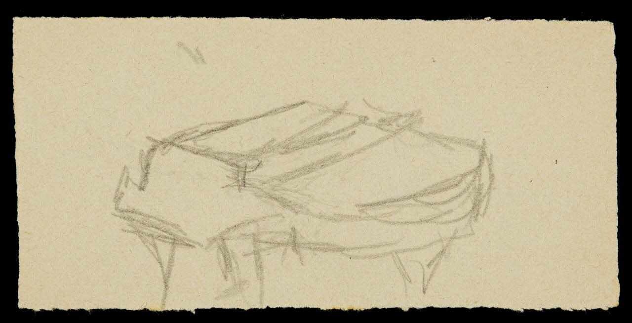 partie d'un ensemble de dessins Piano 1968.102.1838.11 Photo Mucem