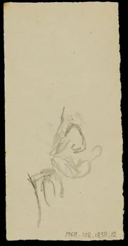 partie d'un ensemble de dessins Musicien au piano 1968.102.1838.12 Photo Mucem