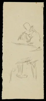 partie d'un ensemble de dessins Pianiste 1968.102.1838.14 Photo Mucem
