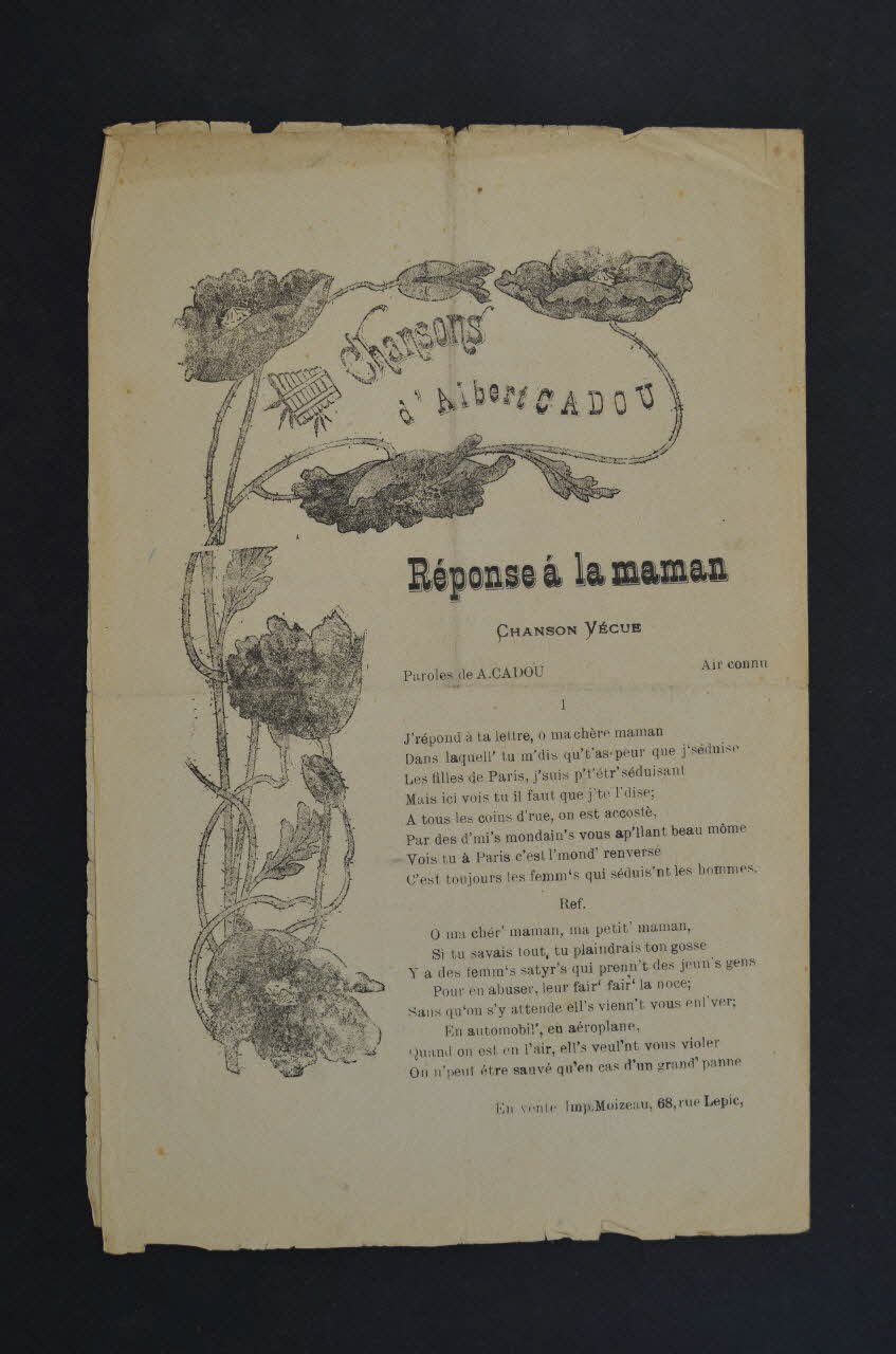chanson petit format 1966.153.14 Photo Mucem