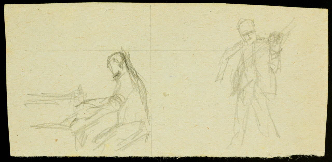 partie d'un ensemble de dessins Silhouettes masculines 1968.102.1839.12 Photo Mucem