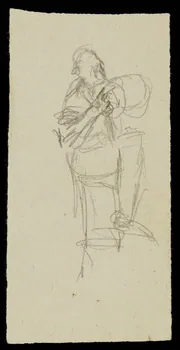 partie d'un ensemble de dessins Esquisse de musicien 1968.102.1839.3 Photo Mucem