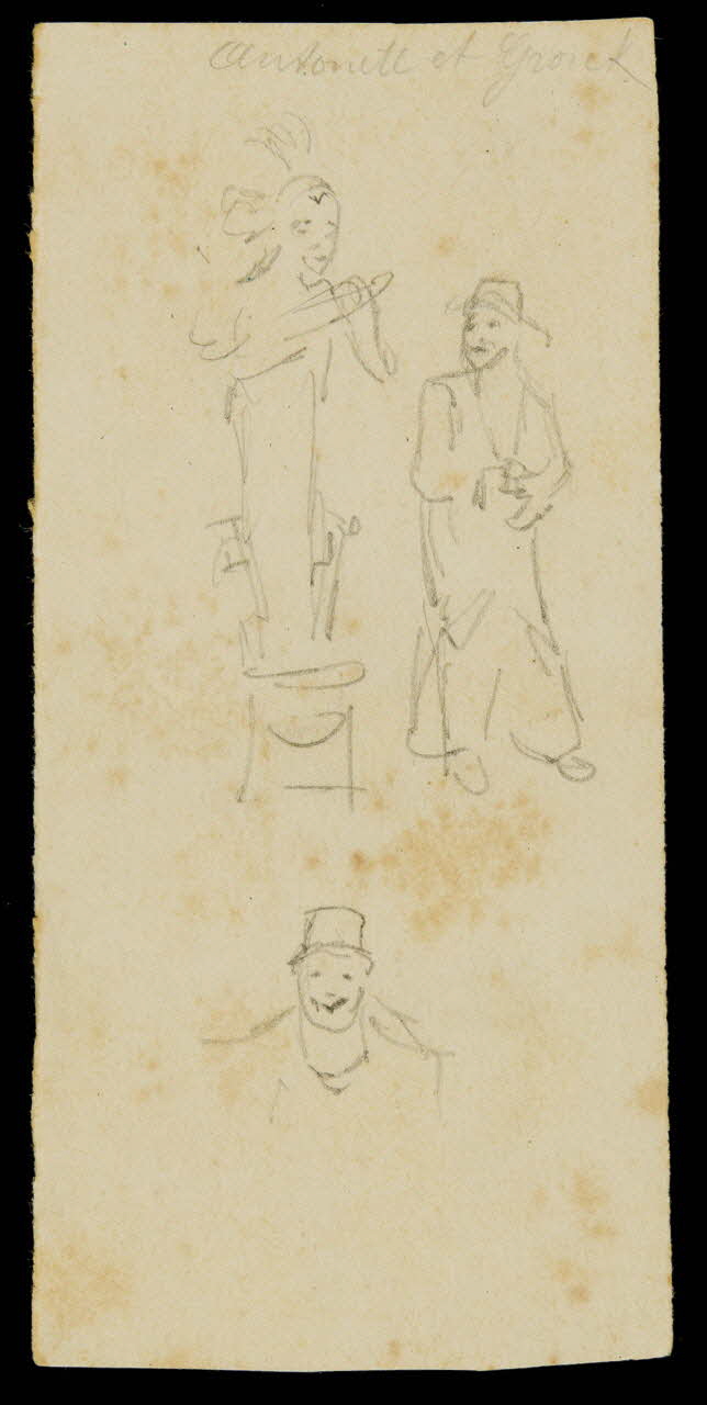 partie d'un ensemble de dessins Antonett et Grock 1968.102.1839.9 Photo Mucem