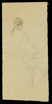 partie d'un ensemble de dessins Esquisse de personnage 1968.102.1840.4 Photo Mucem