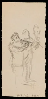 partie d'un ensemble de dessins Ebauche de figures 1968.102.1841.5 Photo Mucem