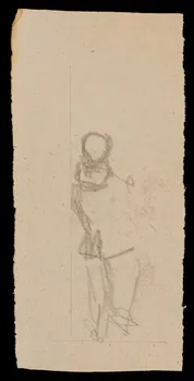 partie d'un ensemble de dessins Ebauche de figure 1968.102.1841.7 Photo Mucem