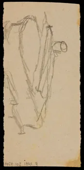 partie d'un ensemble de dessins Ebauche de figure 1968.102.1841.9  Photo Mucem
