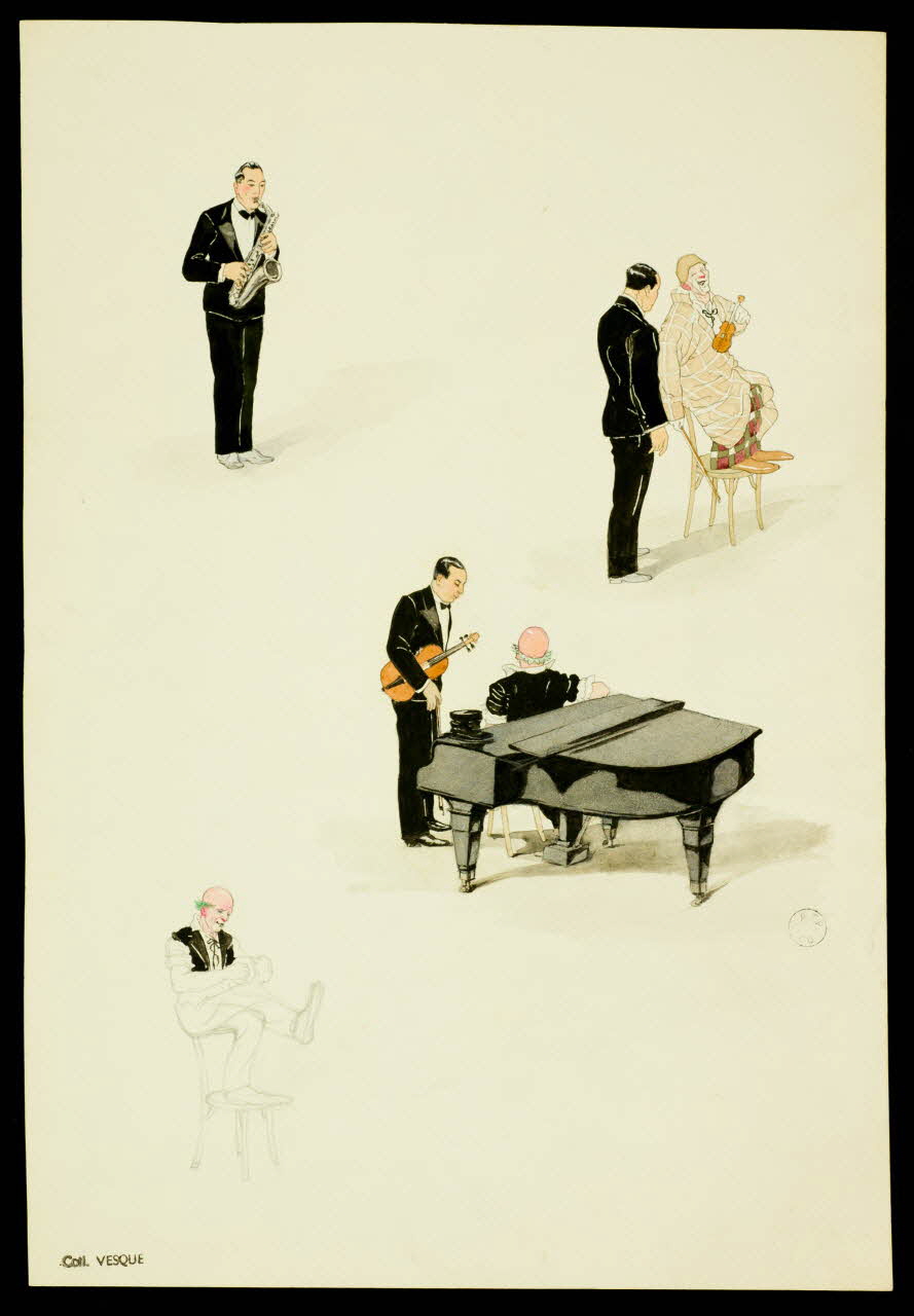 partie d'un ensemble de dessins Numéros de musique 1968.102.1842.5 Photo Mucem