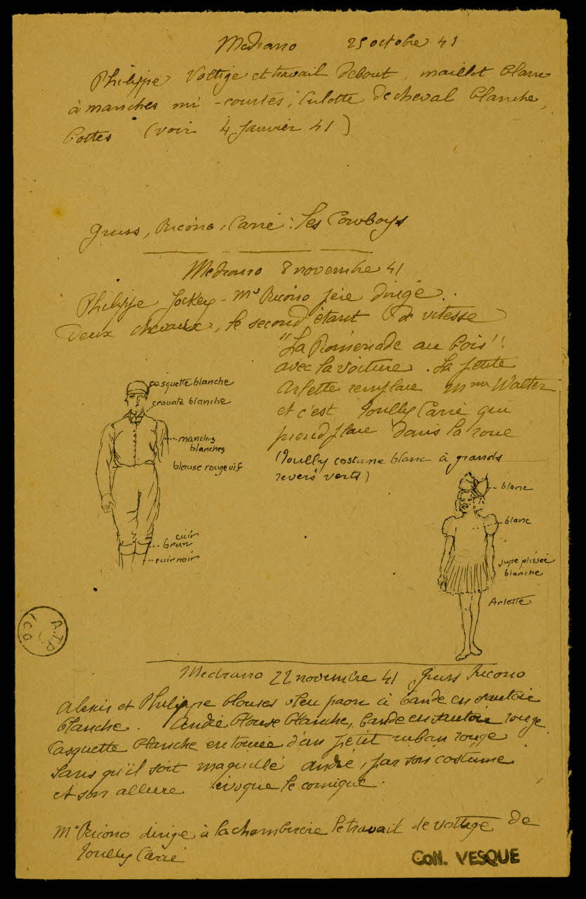 partie d'un ensemble de dessins Annotations illustrées 1968.102.1846.2 Photo Mucem