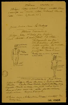partie d'un ensemble de dessins Annotations illustrées 1968.102.1846.2 Photo Mucem