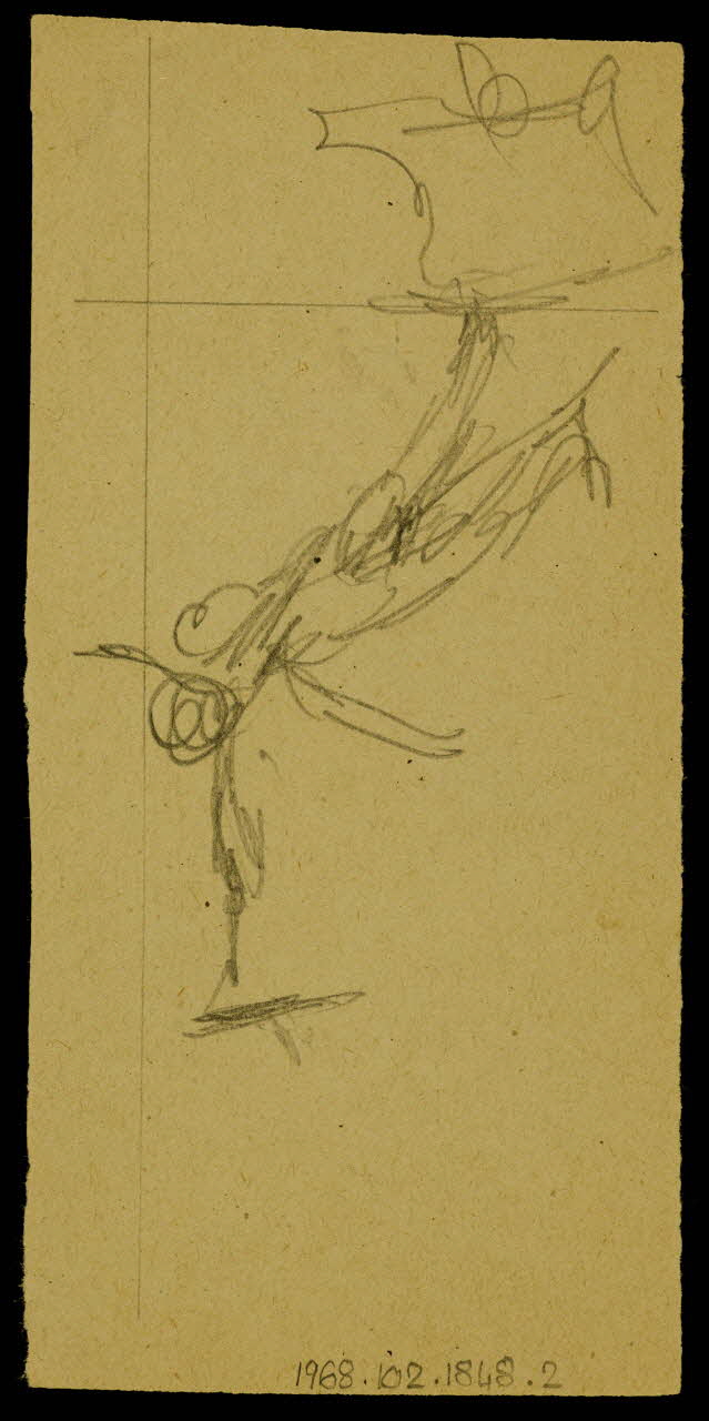 partie d'un ensemble de dessins Ebauche de dessin 1968.102.1848.2 Photo Mucem