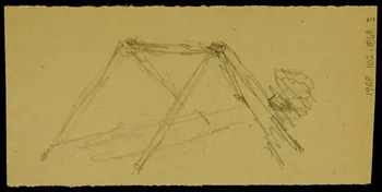 partie d'un ensemble de dessins Ebauche de costume 1968.102.1848.3 Photo Mucem