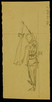 partie d'un ensemble de dessins Ebauche de jongleur 1968.102.1848.7  Photo Mucem