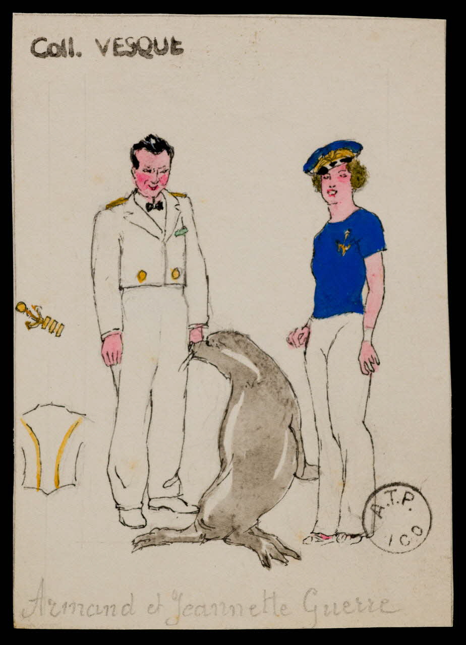 partie d'un ensemble de dessins Armand et Jeannette Guerre 1968.102.1849.1 Photo Mucem