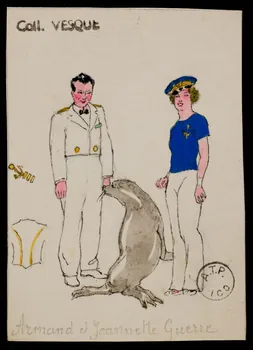 partie d'un ensemble de dessins Armand et Jeannette Guerre 1968.102.1849.1 Photo Mucem