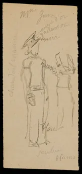 partie d'un ensemble de dessins Mme Guerre 1968.102.1852.6 Photo Mucem