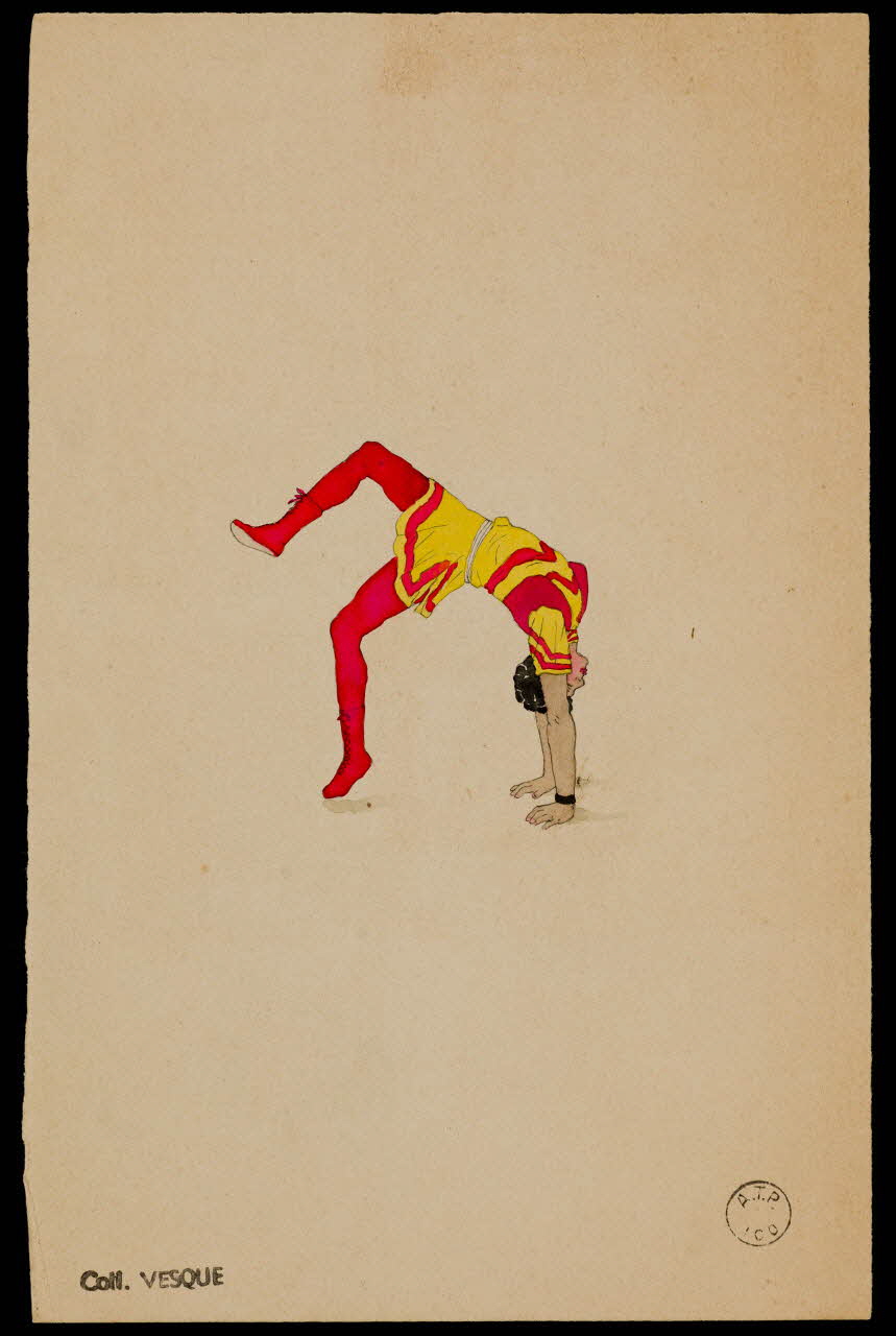 partie d'un ensemble de dessins Contorsionniste 1968.102.1859.2 Photo Mucem