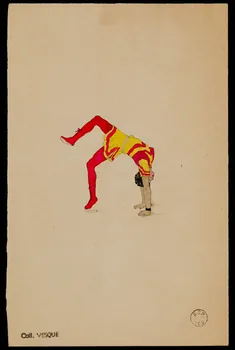 partie d'un ensemble de dessins Contorsionniste 1968.102.1859.2 Photo Mucem