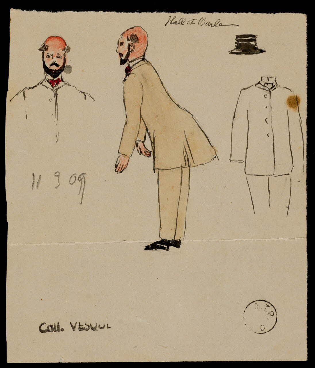 partie d'un ensemble de dessins Hall et Earle 1968.102.1861.5 Photo Mucem