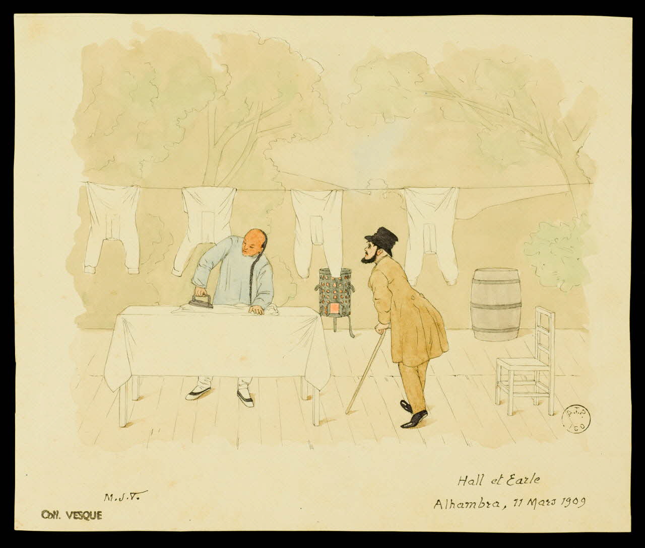 partie d'un ensemble de dessins Hall et Earle 1968.102.1861.7 Photo Mucem