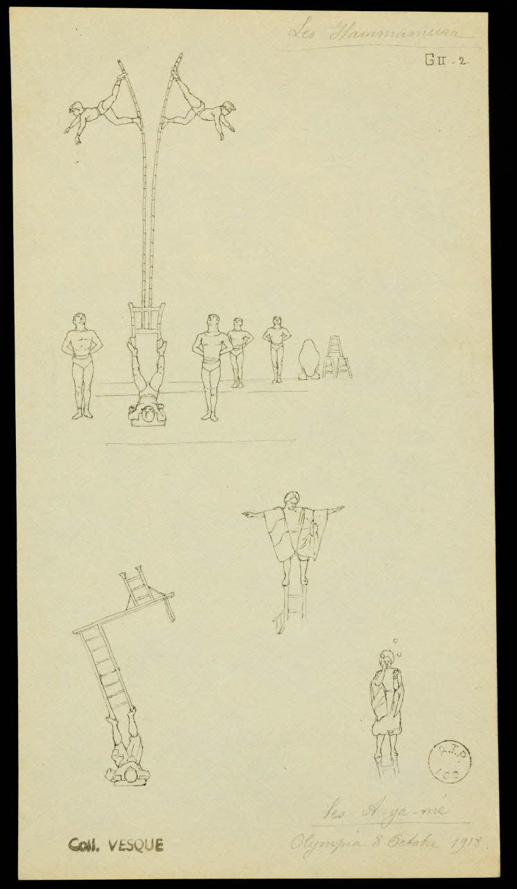 partie d'un ensemble de dessins Les Hammamura  Les A-ya-mé 1968.102.1864.13 Photo Mucem