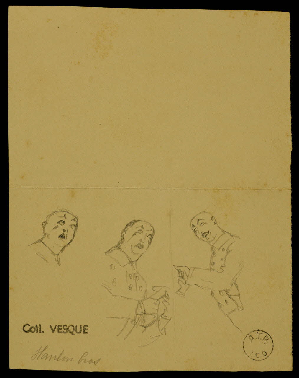 partie d'un ensemble de dessins Hanlon bros 1968.102.1868.14 Photo Mucem