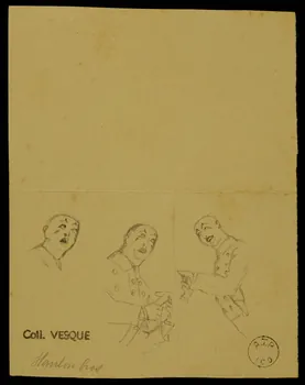 partie d'un ensemble de dessins Hanlon bros 1968.102.1868.14 Photo Mucem