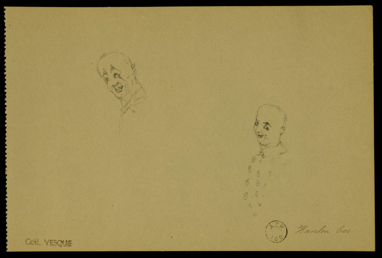 partie d'un ensemble de dessins Hanlon bros 1968.102.1868.15 Photo Mucem