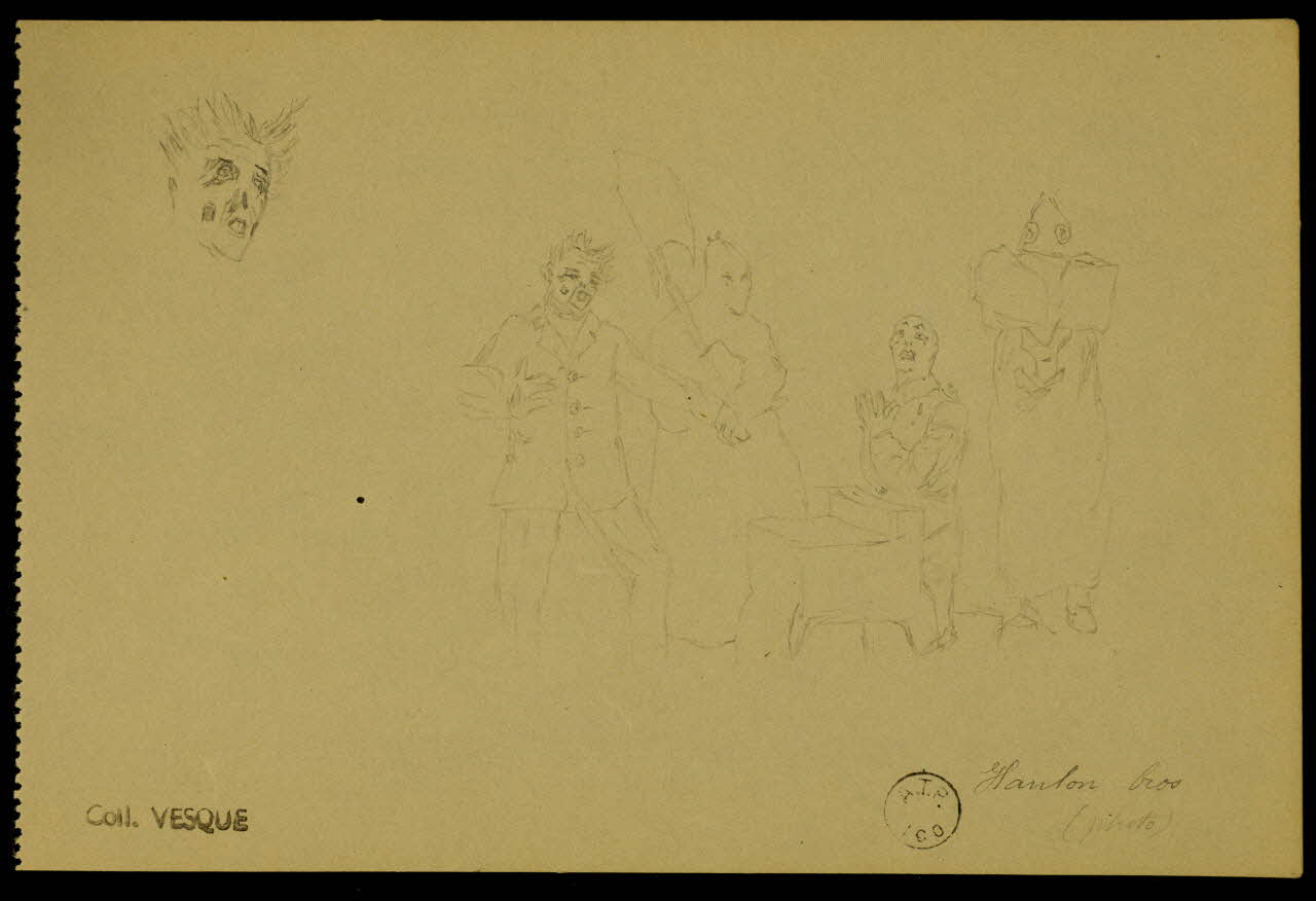 partie d'un ensemble de dessins Hanlon bros  (photo) 1968.102.1868.16 Photo Mucem