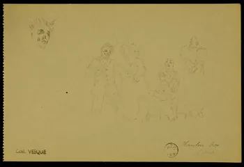 partie d'un ensemble de dessins Hanlon bros  (photo) 1968.102.1868.16 Photo Mucem
