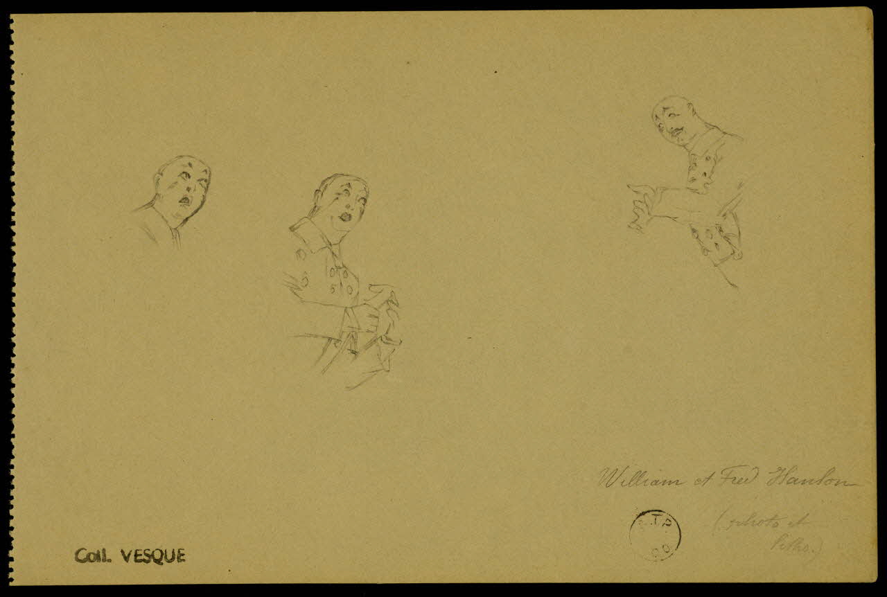 partie d'un ensemble de dessins Wiliam et Fred Hanlon  (photo et  liths.) 1968.102.1868.17 Photo Mucem