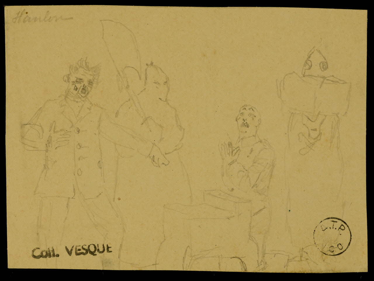 partie d'un ensemble de dessins Hanlon 1968.102.1868.9 Photo Mucem