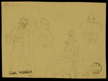 partie d'un ensemble de dessins Hanlon 1968.102.1868.9 Photo Mucem