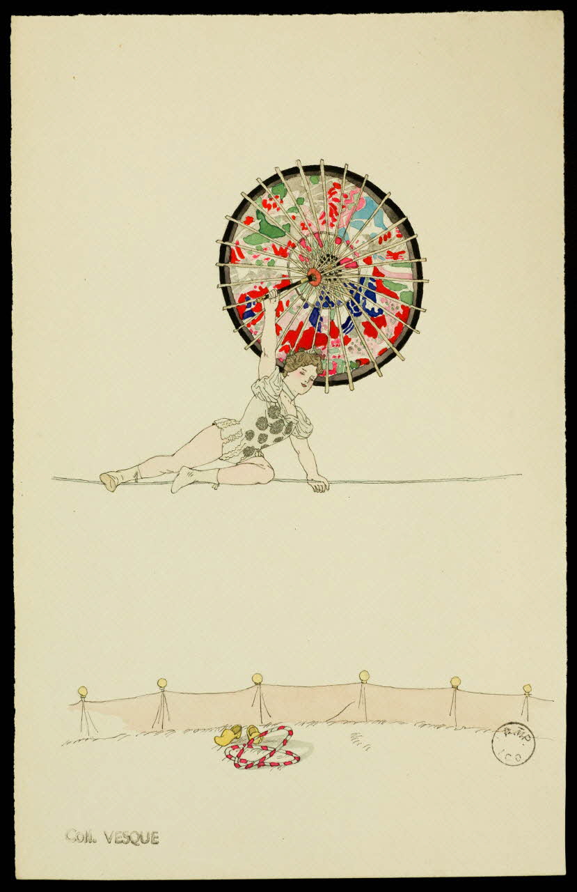 partie d'un ensemble de dessins Numéro d'équilibriste 1968.102.1870.22 Photo Mucem