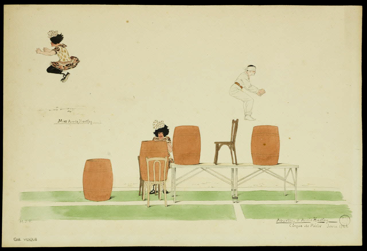 partie d'un ensemble de dessins Miss Annie Hartley  Augustin et Annie Hartley 1968.102.1877.11 Photo Mucem
