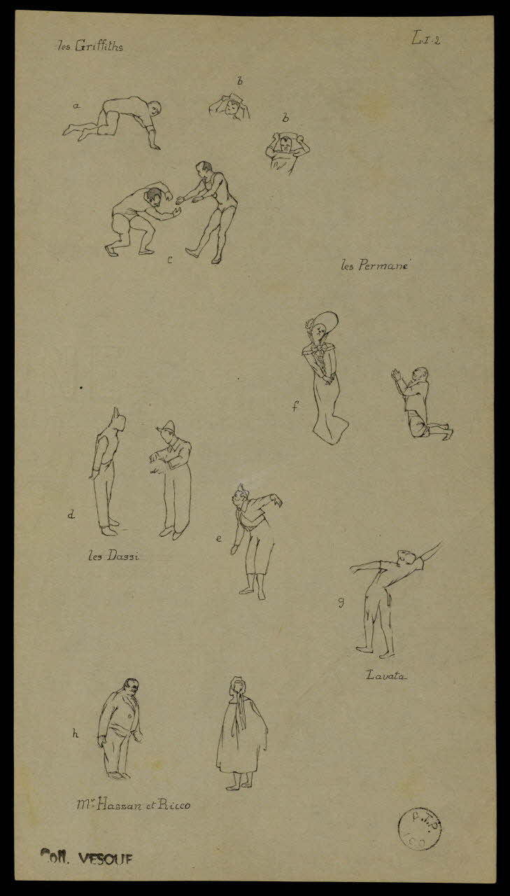 partie d'un ensemble de dessins les Griffiths 1968.102.1879.3 Photo Mucem