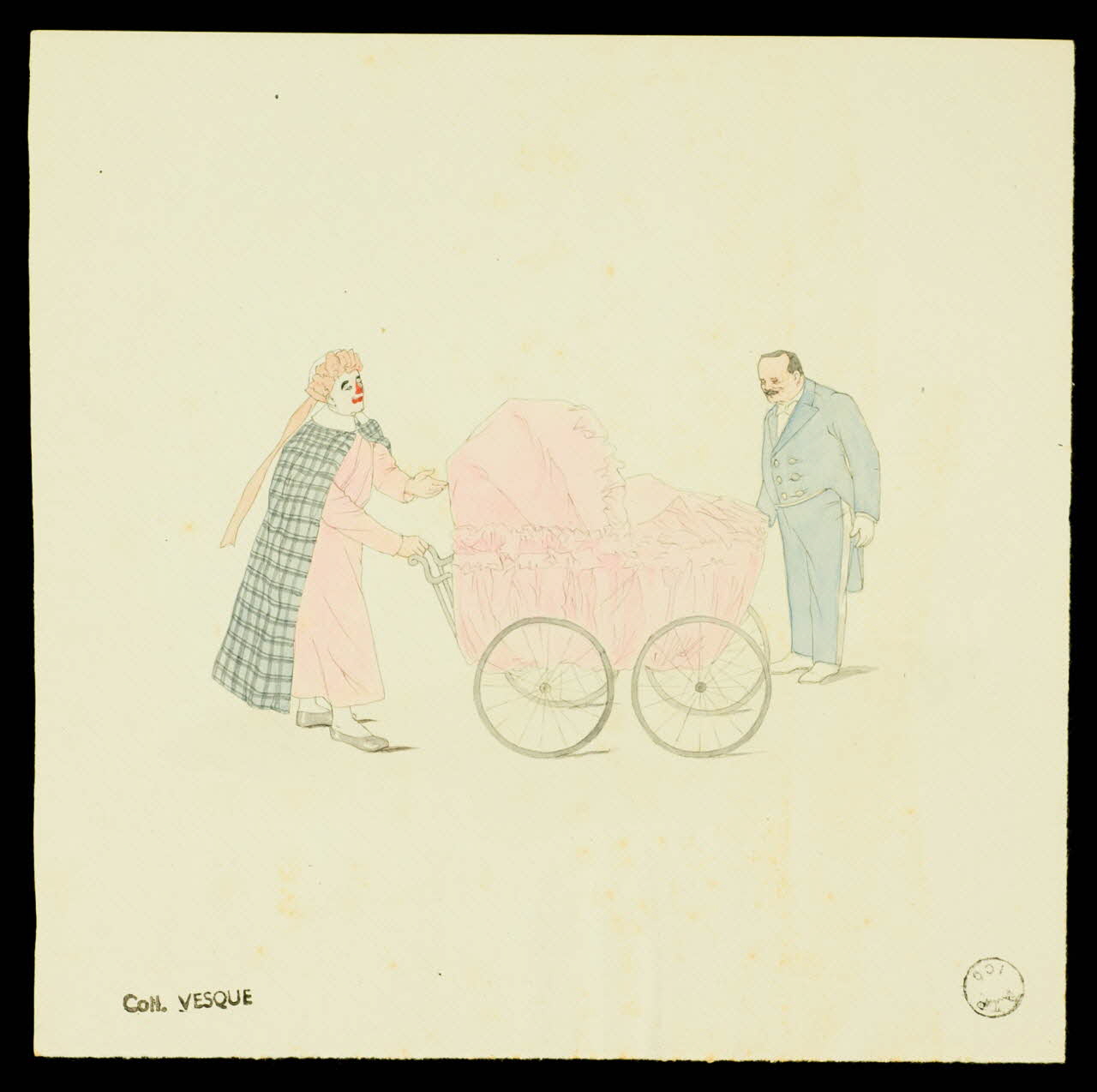partie d'un ensemble de dessins Numéro de cirque avec un landeau 1968.102.1879.4 Photo Mucem