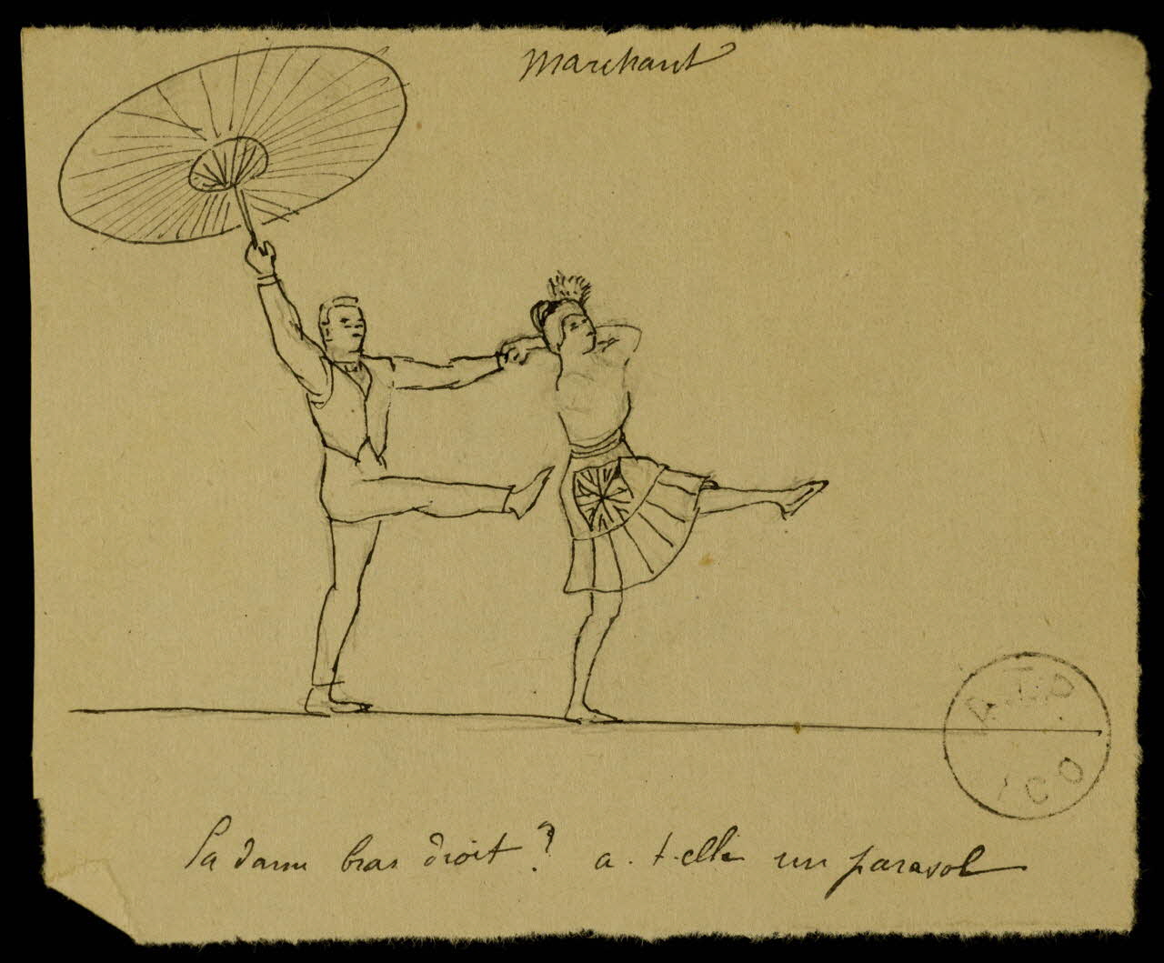 partie d'un ensemble de dessins Les Hassan 1968.102.1880.14 Photo Mucem