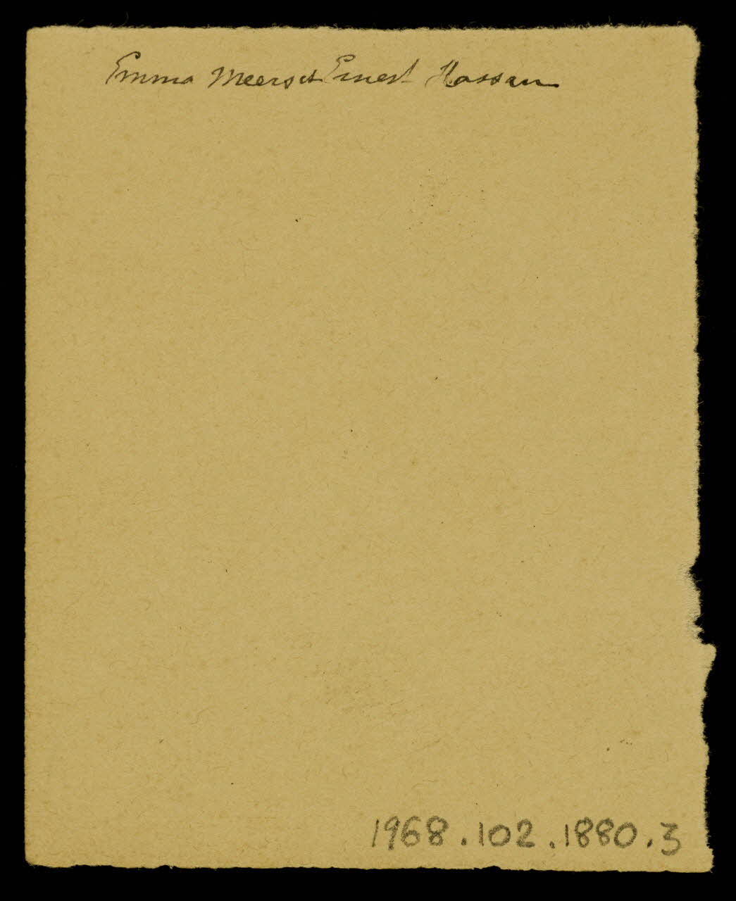 partie d'un ensemble de dessins Emma Meers et Ernest Hassan 1968.102.1880.3 Photo Mucem
