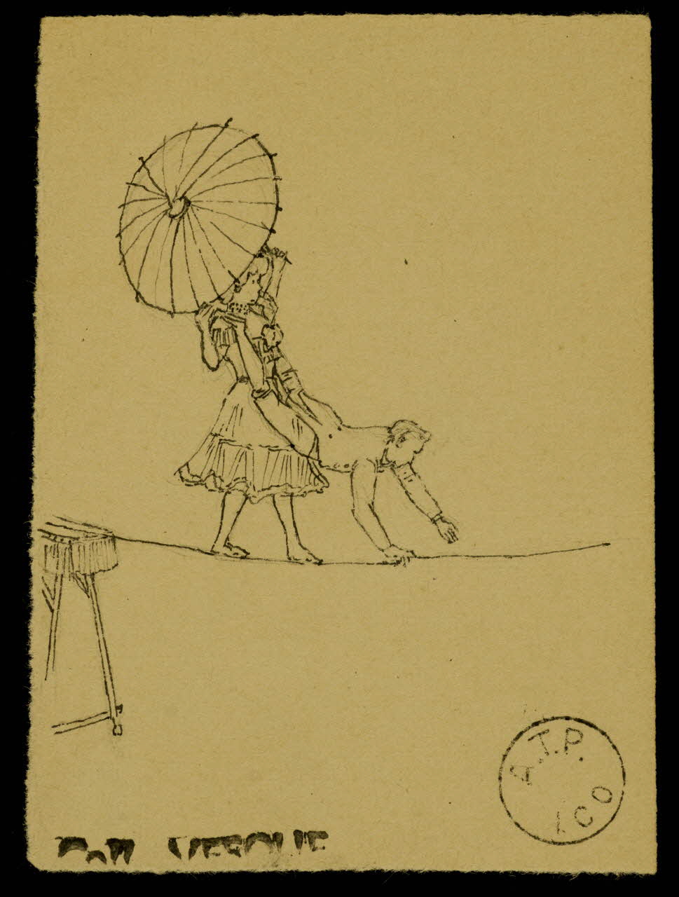 partie d'un ensemble de dessins Emma Meers et Ernest Hassan 1968.102.1880.6 Photo Mucem