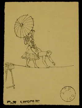 partie d'un ensemble de dessins Emma Meers et Ernest Hassan 1968.102.1880.6 Photo Mucem