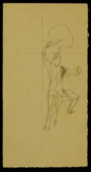 partie d'un ensemble de dessins Ebauche de figure 1968.102.1882.8 Photo Mucem
